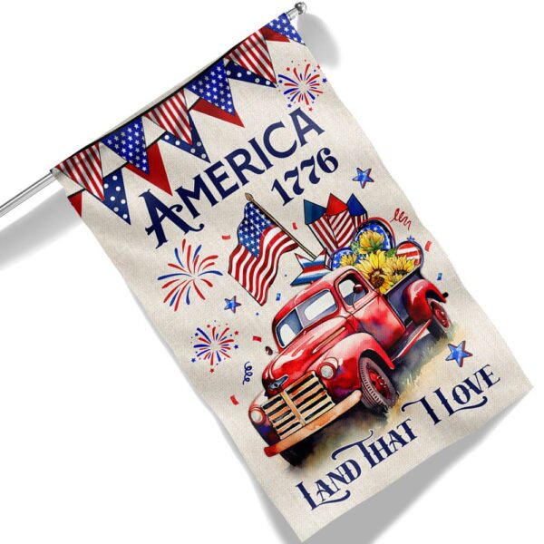 Patriotic 4th of July Truck Flag: America 1776 TQN1301F - Image 6