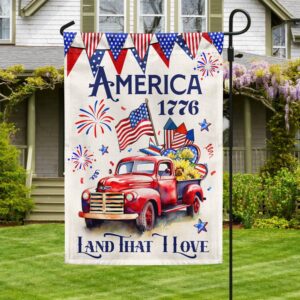 Patriotic 4th of July Truck Flag: America 1776 TQN1301F