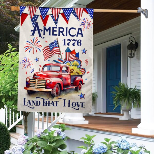 Patriotic 4th of July Truck Flag: America 1776 TQN1301F - Image 2