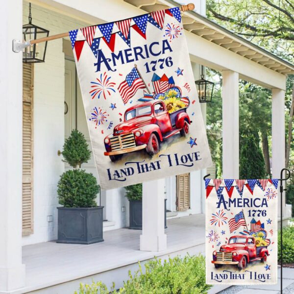 Patriotic 4th of July Truck Flag: America 1776 TQN1301F - Image 4