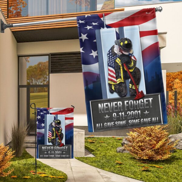 9/11 Patriot Day Firefighter Memorial Flag - Never Forget 343 - Image 4