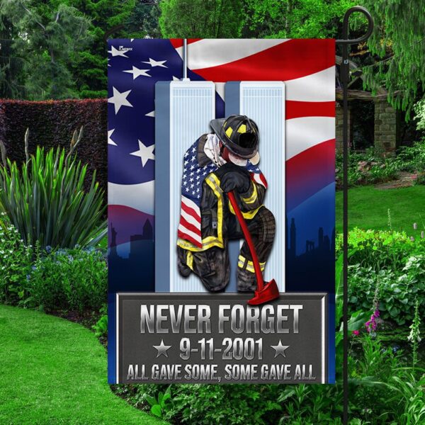 9/11 Patriot Day Firefighter Memorial Flag - Never Forget 343
