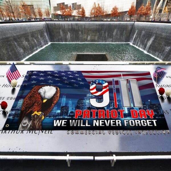 9/11 Patriot Day Grommet Flag: Never Forget (TQN1420GF) - Image 3