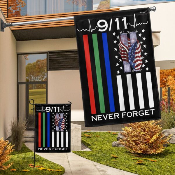 9/11 Patriot Day Flag: Thin Blue Line, Firefighter, Military Support - Image 8