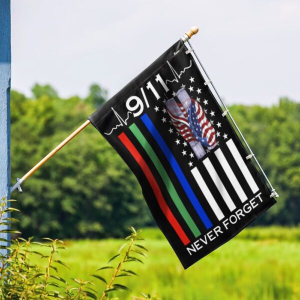 9/11 Patriot Day Flag: Thin Blue Line, Firefighter, Military Support - Image 9