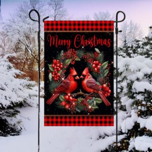 Cardinal Christmas Flag: Merry & Bright Holiday Decor