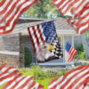 Checkered Racing American Flag