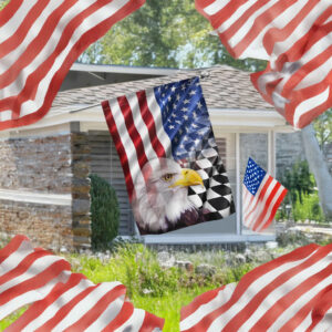 Checkered Racing American Flag
