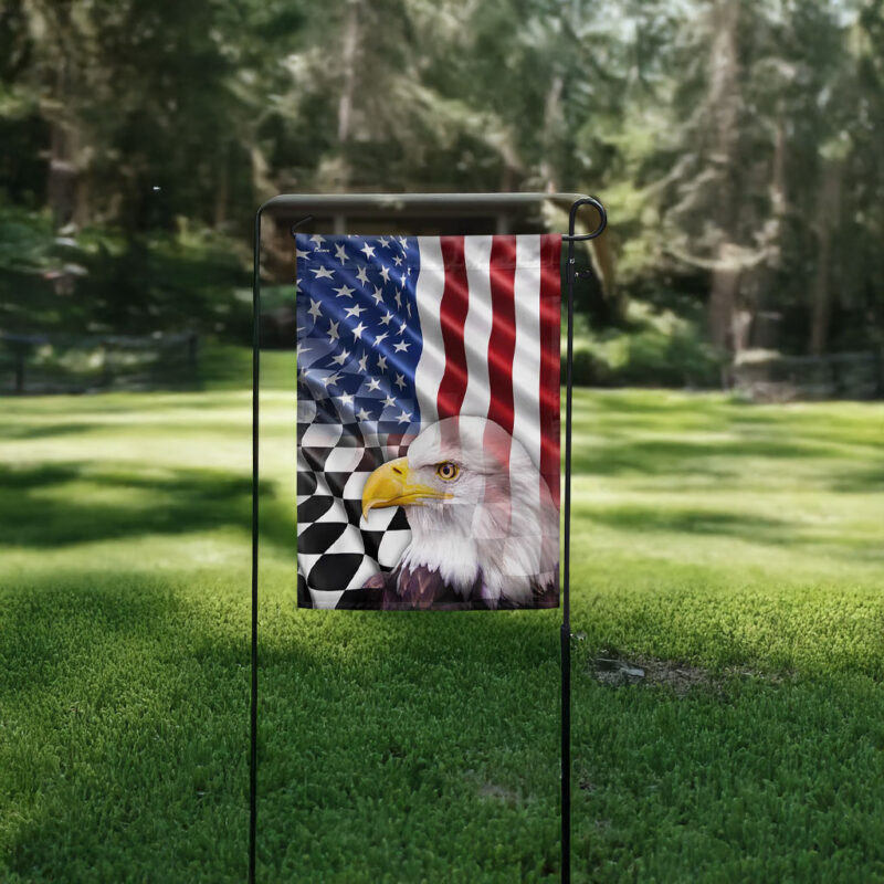 Checkered Racing American Flag