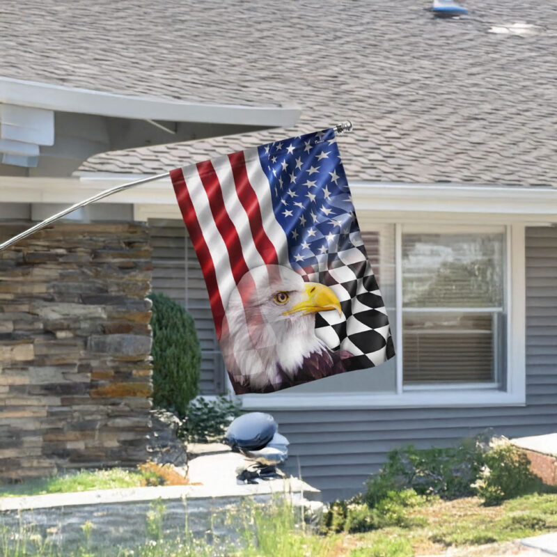 Checkered Racing American Flag