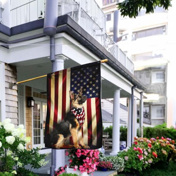 Patriotic German Shepherd American Flag Apparel - Image 2