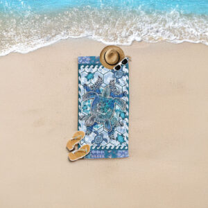 Hawaiian Turtle Polynesian, Sea Turtle Beach Towel