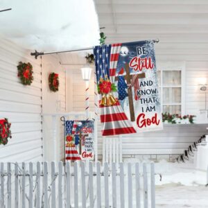 Be Still & Know: Jesus Cross Christmas Flag