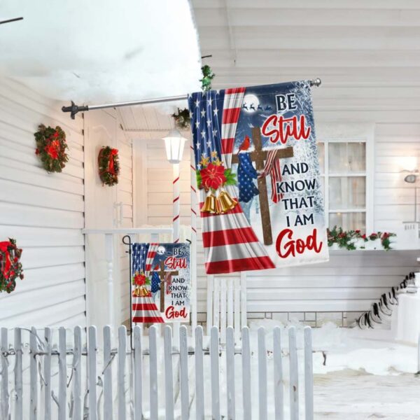 Be Still & Know: Jesus Cross Christmas Flag