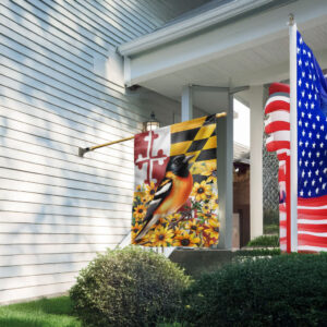 Maryland Baltimore Oriole And Black-eyed Susan Flag