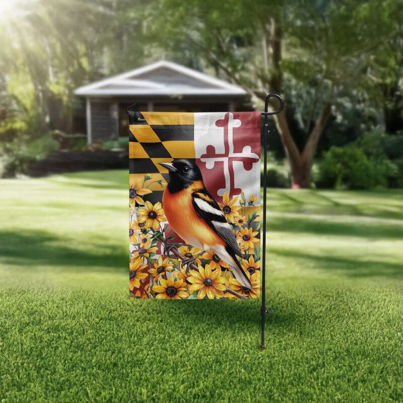 Maryland Baltimore Oriole And Black-eyed Susan Flag