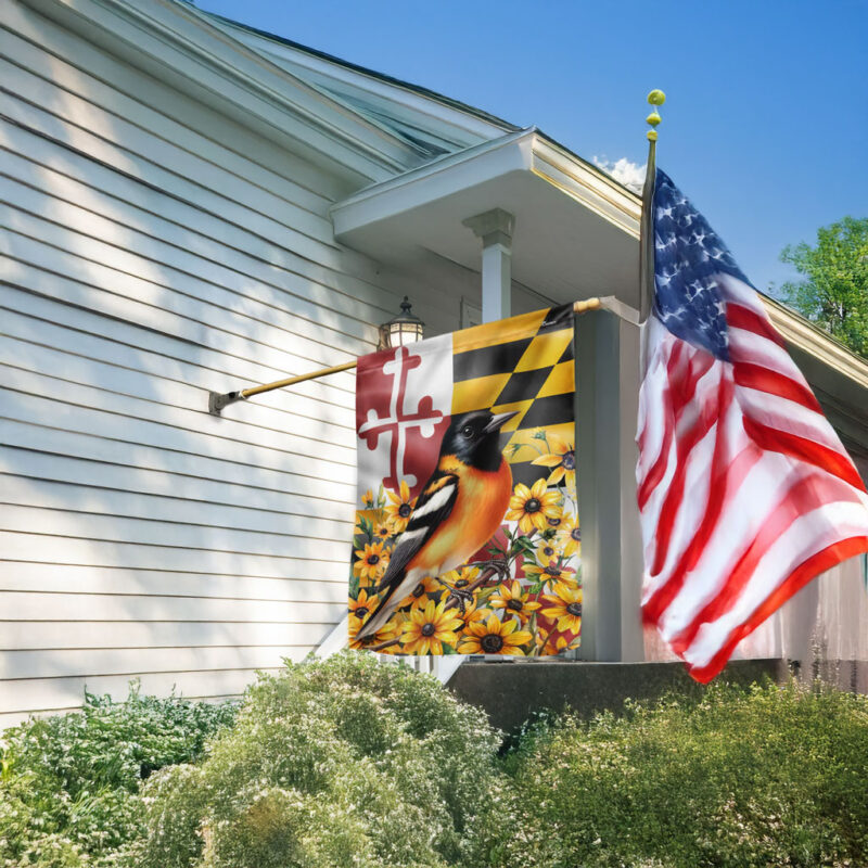 Maryland Baltimore Oriole And Black-eyed Susan Flag