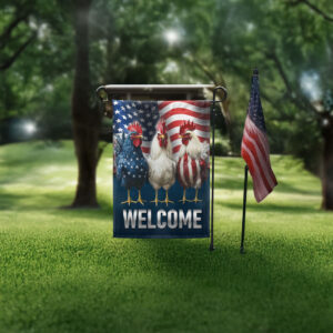 Patriotic Chicken 4th of July Flag
