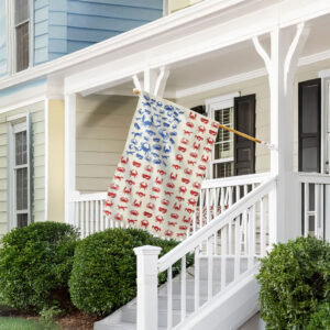 Patriotic Crab 4th Of July Flag