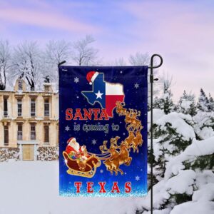 Texas Santa Flag: Christmas is Coming to Texas