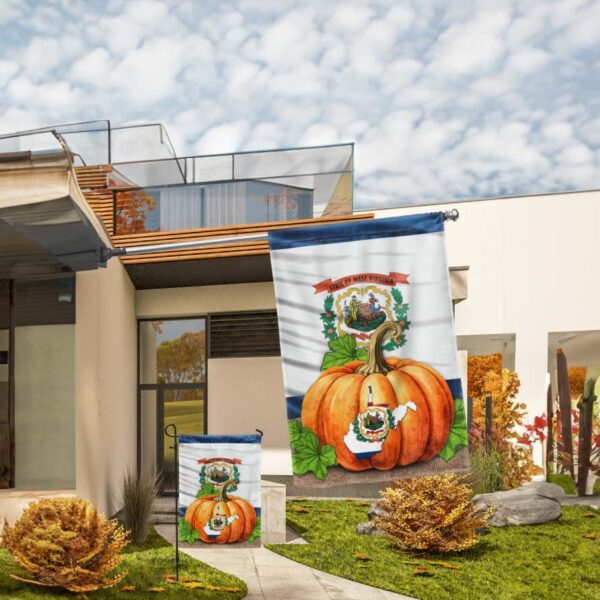 West Virginia Fall Pumpkin Flag: Halloween & Thanksgiving Decor - Image 2
