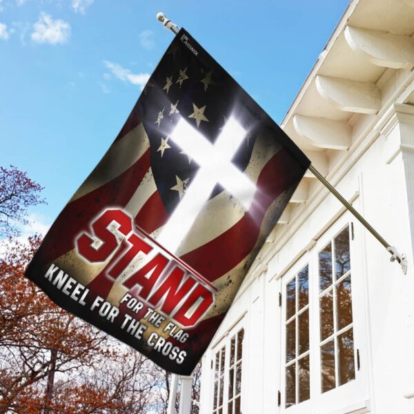 Patriotic American Flag & Cross Throw Blanket THB2051F1 - Image 2