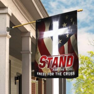 Patriotic American Flag & Cross Throw Blanket THB2051F1