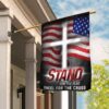 Patriotic American Flag & Cross Throw Blanket THB2051F