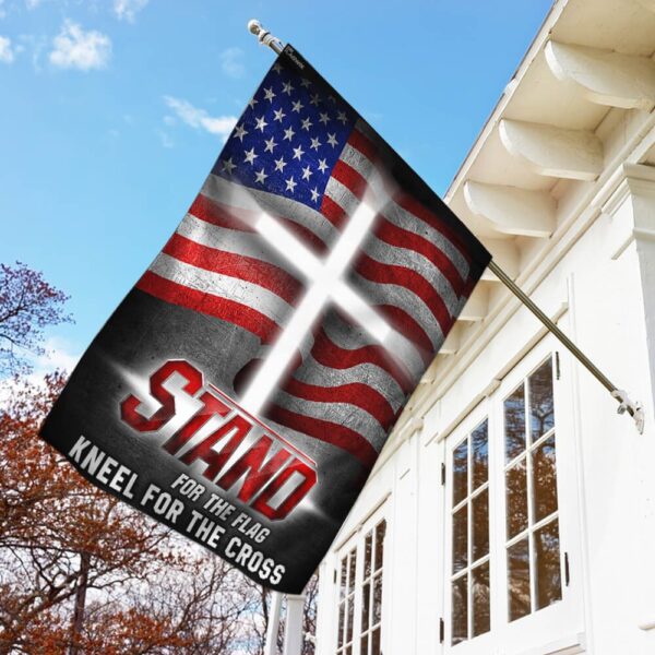Patriotic American Flag & Cross Throw Blanket THB2051F - Image 2
