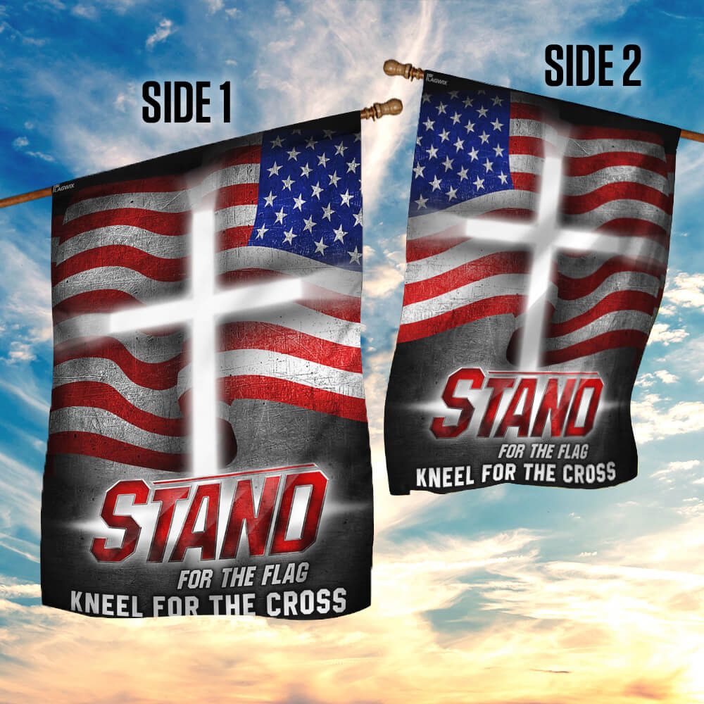 Patriotic American Flag & Cross Throw Blanket THB2051F - Image 5