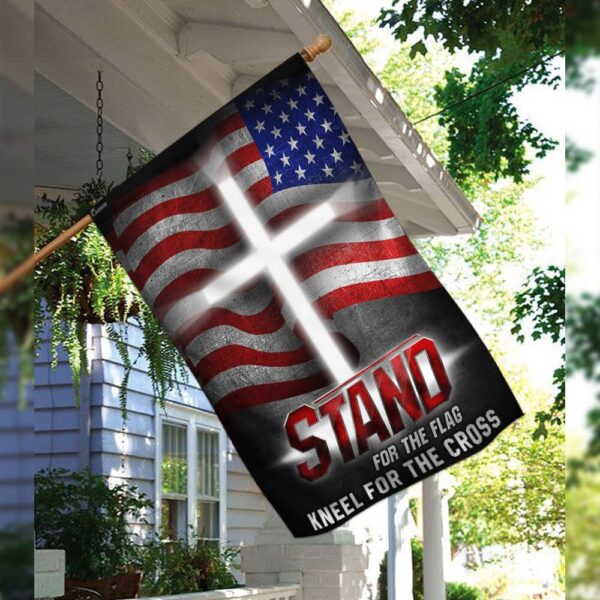 Patriotic American Flag & Cross Throw Blanket THB2051F - Image 3