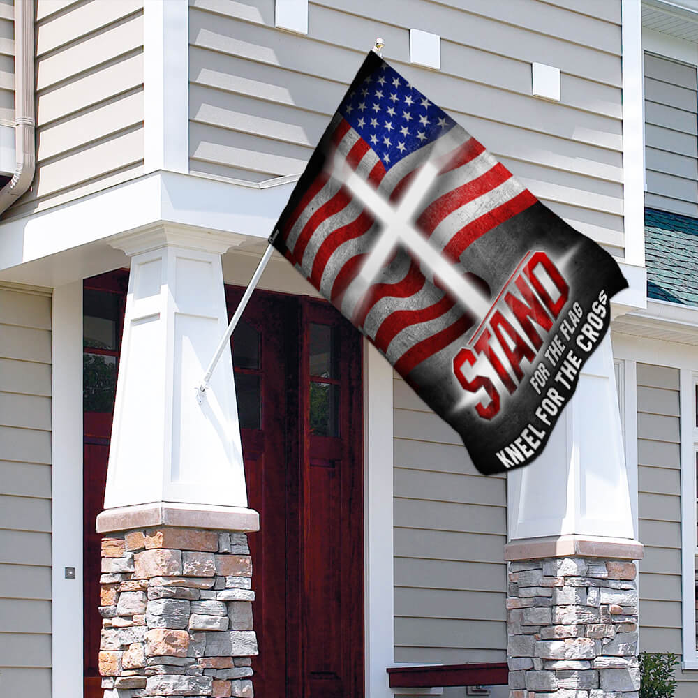 Patriotic American Flag & Cross Throw Blanket THB2051F - Image 4