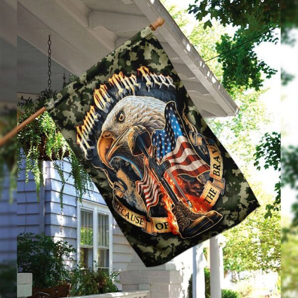America Eagle. Home Of The Free Because Of The Brave Flag THN2065F - Image 3