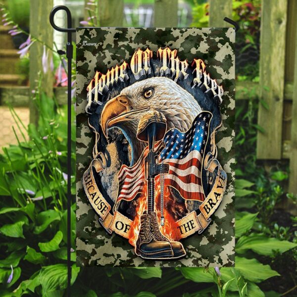 America Eagle. Home Of The Free Because Of The Brave Flag THN2065F - Image 7