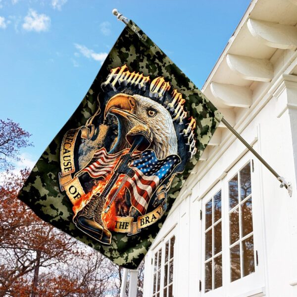 America Eagle. Home Of The Free Because Of The Brave Flag THN2065F - Image 2
