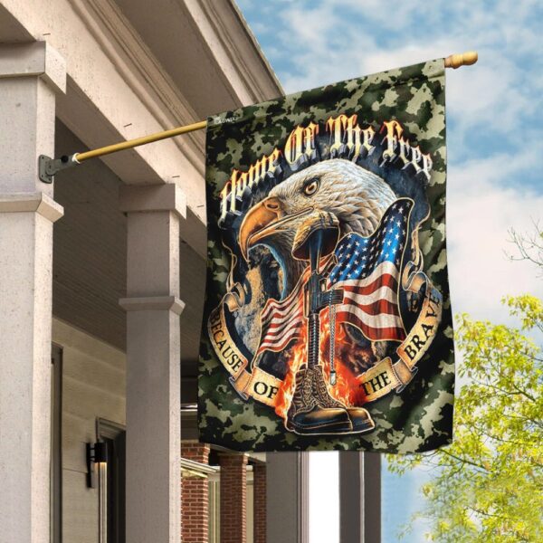 America Eagle. Home Of The Free Because Of The Brave Flag THN2065F