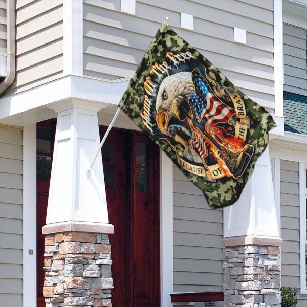 America Eagle. Home Of The Free Because Of The Brave Flag THN2065F - Image 4