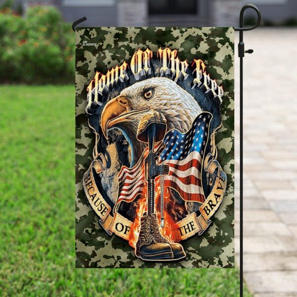 America Eagle. Home Of The Free Because Of The Brave Flag THN2065F - Image 6