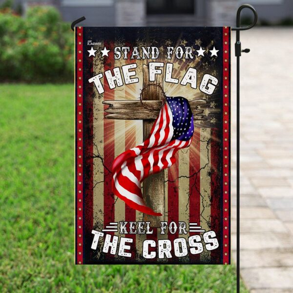 Patriotic American Flag & Cross Throw Blanket THN2082F - Image 6