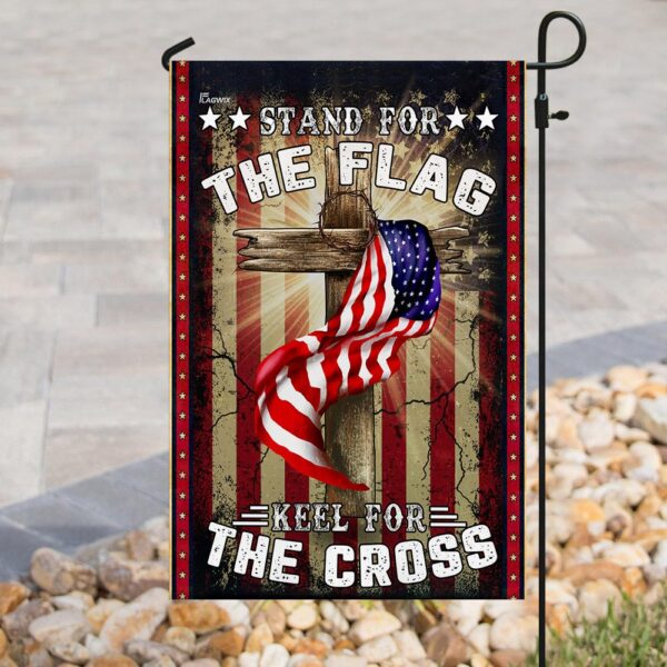 Patriotic American Flag & Cross Throw Blanket THN2082F - Image 8