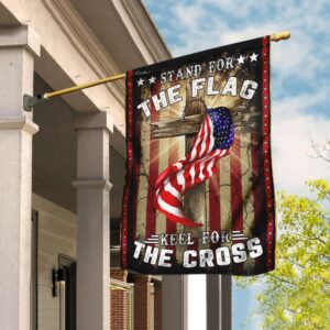 Patriotic American Flag & Cross Throw Blanket THN2082F