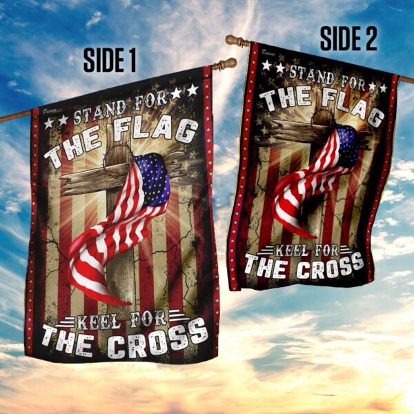 Patriotic American Flag & Cross Throw Blanket THN2082F - Image 5