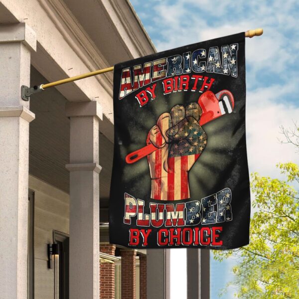 American Plumber Flag: QNK259F - Patriotic Plumbing Decor