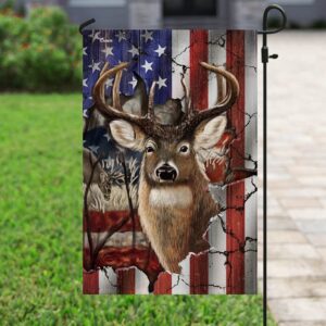 American Deer Flag PN183F: Patriotic Wildlife Decor
