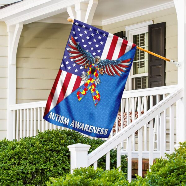 American Eagle Autism Awareness Flag: Show Your Support - Image 2