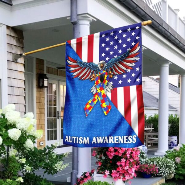 American Eagle Autism Awareness Flag: Show Your Support