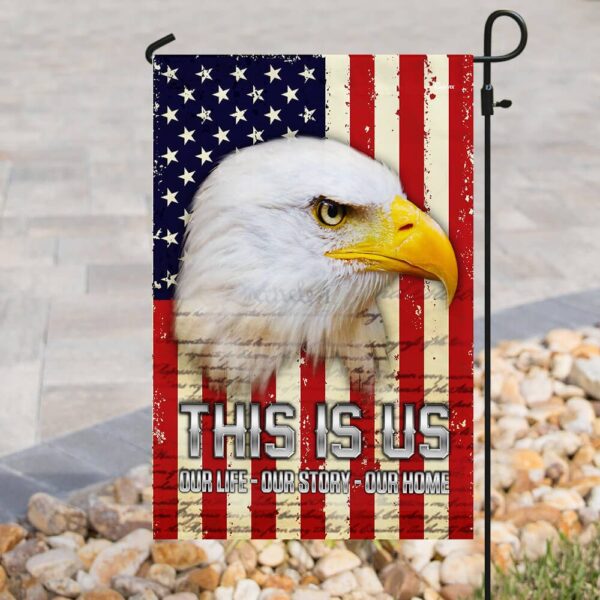 American Eagle Our Story Flag: Patriotic Decor PS124Fv1 - Image 3