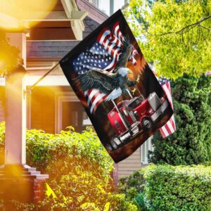 American Eagle Trucker Flag V2: Patriotic Style & Premium Quality