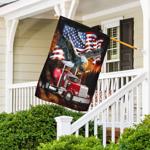 American Eagle Trucker Flag V2: Patriotic Style & Premium Quality - Image 3