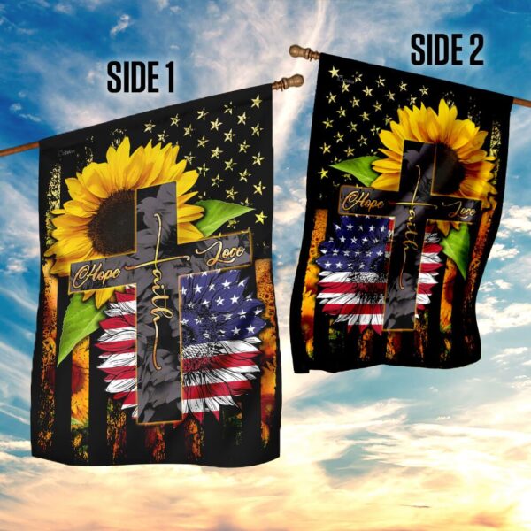 American Faith Hope Love Flag: Patriotic Decor - Image 5